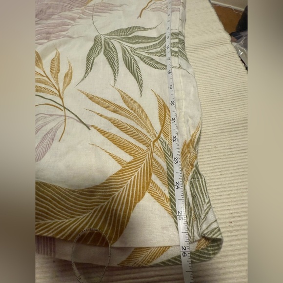 Tahari Linen Wide Leg Pants with Leaf Print - Picture 3 of 8